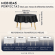 thumbnail image 3 of Mantel De Mesa Redondo Tela Hule Antimancha Impermeable Negro Az, 3 of 10