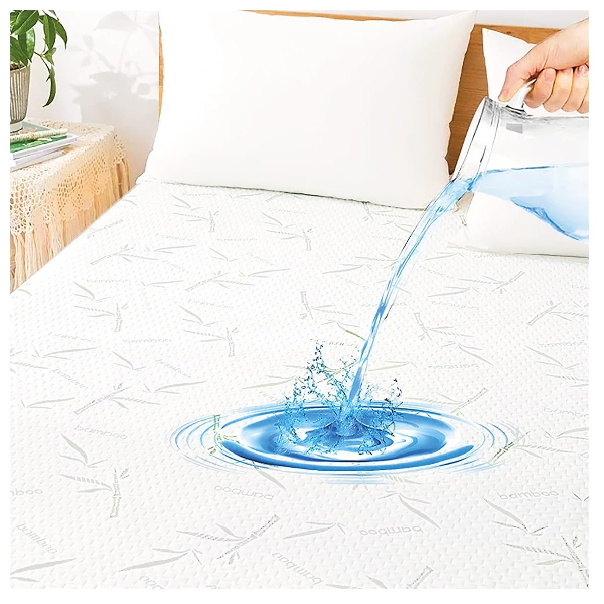 Homely - Cubre Colchon Bambu Cobertor Impermeable Varios Tamaños - King