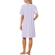 thumbnail image 3 of INSPIRE CHIC Vestido de dormir de encaje de manga corta para mujer con botones, bolsillo y mezcla de viscosa suave M Púrpura, 3 of 6