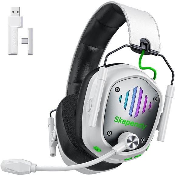 Auriculares gaming inalámbricos SKAPENDY 50 mm con micrófono RGB – 50 h
