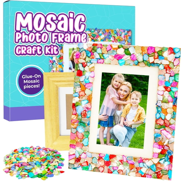 Marco de fotos en mosaico con diseño de mariquita, color morado, de Craft Kit, para niñas de 8 a 12 años