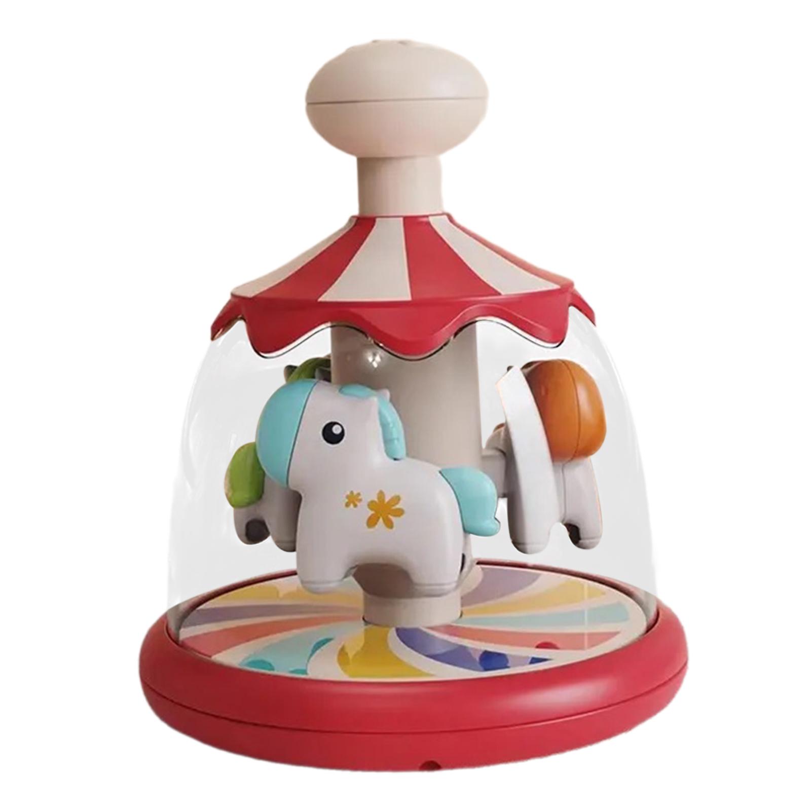 Magideal - Carrusel De Prensa Para Bebé, Juguete De Actividad Sensorial, Regalos De Cumpleaños Portátiles, Juguetes De Aprendizaje Montessori Para Niños De 0 A 1 Rojo