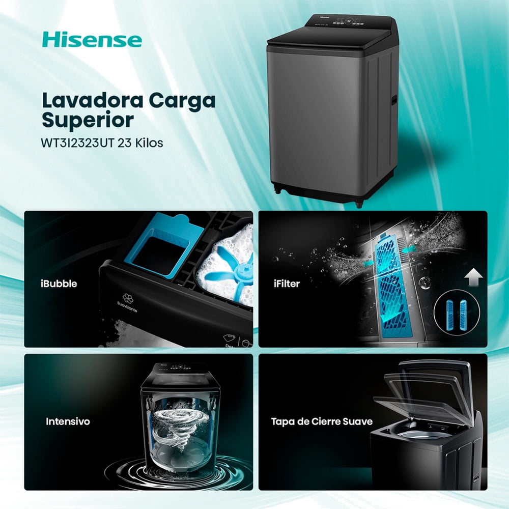 Hisense WT3I2323UT 23 kg Titanium Grey, foto 3
