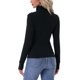 thumbnail image 3 of INSPIRE CHIC Camisetas de Cuello Alto para Mujer, Camisetas de Manga Larga con Cuello Simulado, Camiseta Térmica Cálida de Otoño e Invierno, Capa Básica M Negro, 3 of 6
