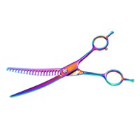 Magideal - Tijeras De Aseo Para Perros, Tijeras Curvas Chunker, Tijeras De Adelgazamiento Para El Cuidado De Mascotas, Herramienta De Corte De Pelo Para Mascotas 65 Pulgadas