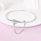 thumbnail image 5 of Pulsera de plata esterlina 925 LNQOBU con cadena tipo serpiente para mujer, 5 of 6