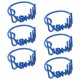 thumbnail image 2 of Juego De Anillos Para Servilletas Con Letras Bismillah * 6 Hebillas Para Servilletas Para Casa De Vacaciones, Boda, Azul, 2 of 5