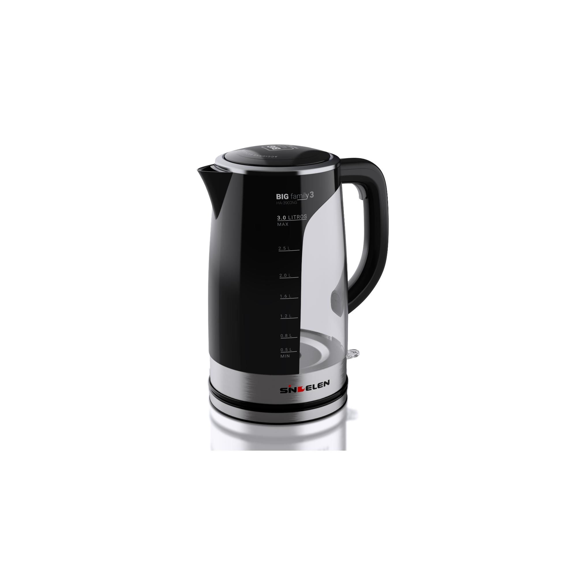 Hervidor De Agua 3 Litros Ha-3900Ng Negro Sindelen