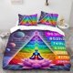 thumbnail image 1 of Chakra Frequency Chart Printed Bedding Set | Includes 1 Duvet Cover and 2 Pillowcases Soft and Comfortable Suitable for All Seasons, 1 of 1