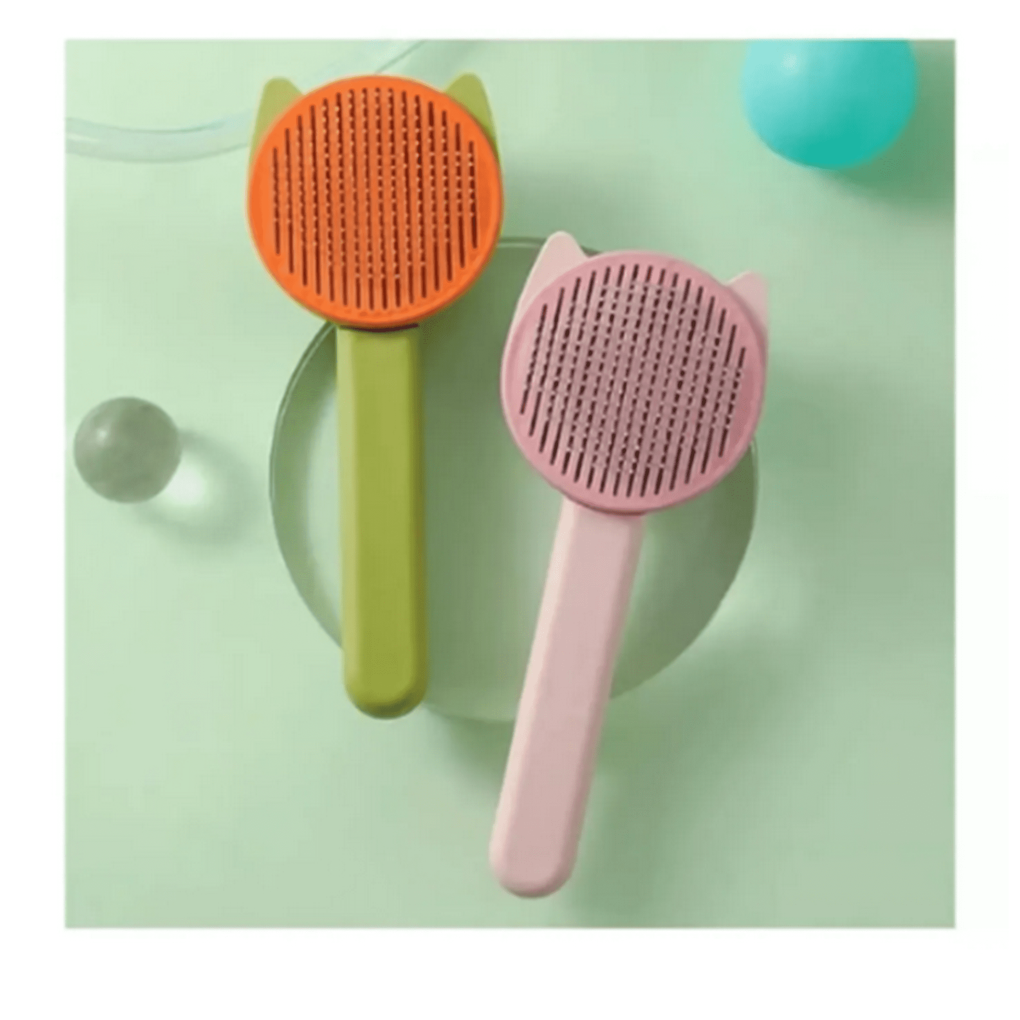 Genérico - Cepillo Elimina Pelo Gato Perro Mascota Con Botón Limpieza