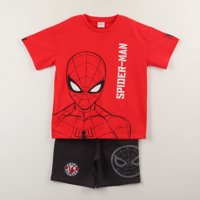 Conjunto Niño Rojo Cara Spiderman Marvel