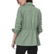 thumbnail image 3 of INSPIRE CHIC Chaquetas utilitarias para mujer con cordón en la cintura, bolsillos con solapa, cremallera y botones, verde claro XL, 3 of 6