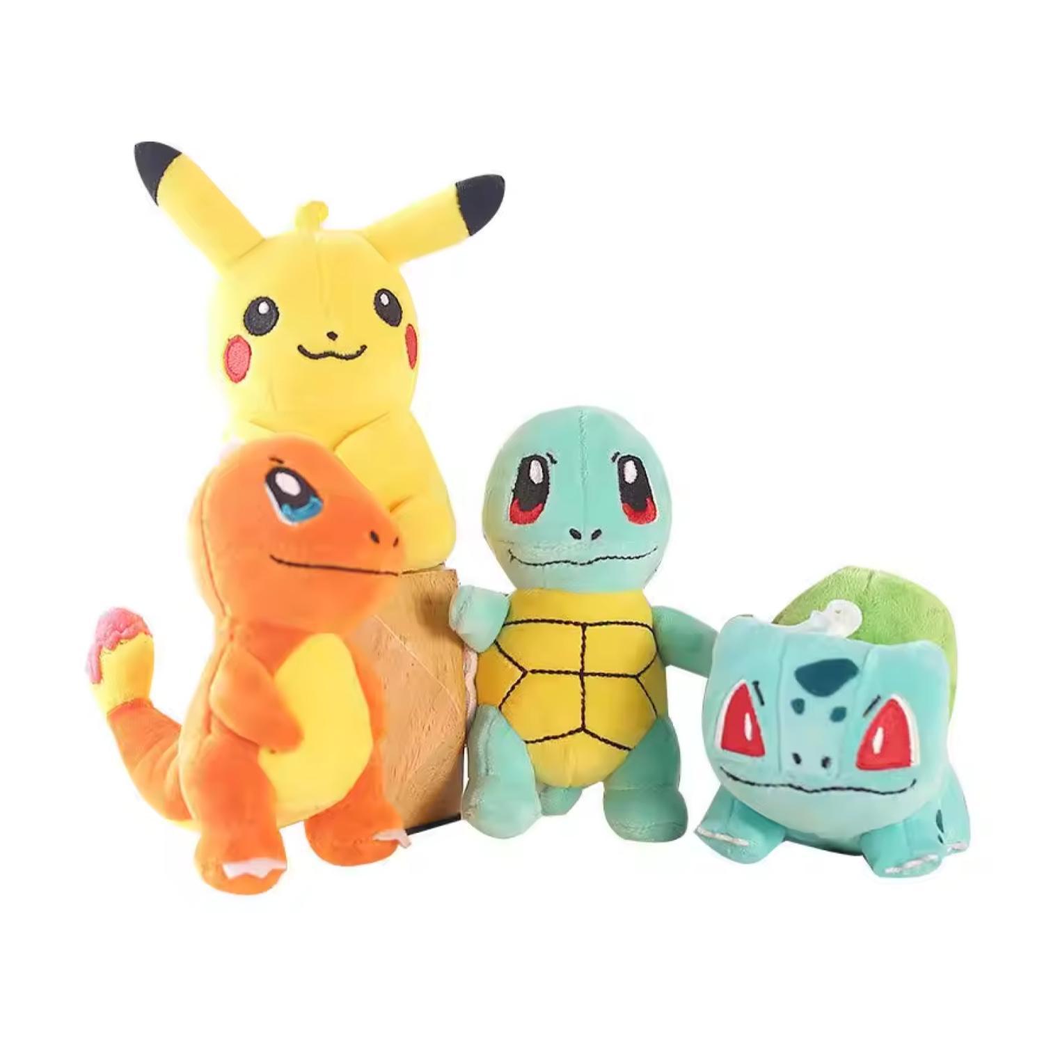 Genérico - Juguete Pack 6 Peluches Llaveros Pokemon 13Cm Infantil
