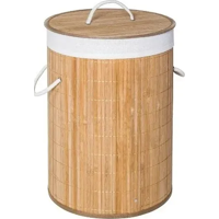 Genérico - Canasto Ropa Bambú Redondo Color Marrón