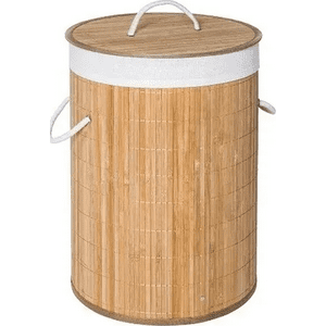 Genérico - Canasto Ropa Bambú Redondo Color Marrón