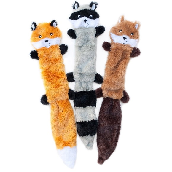 Juguete para perros ZippyPaws Skinny Peltz Fox Raccoon Squirrel Pack 3
