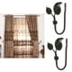 thumbnail image 1 of 2 piezas en forma de u hoja metálica cortina gancho ventana cortinas tieback percha negro, 1 of 2