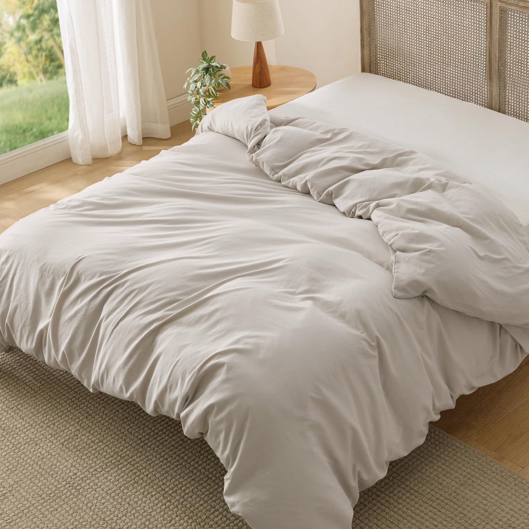 Bedsure - Funda De Edredón Para Cama Doble, 173 X 229 Cm, Poliéster Prelavado