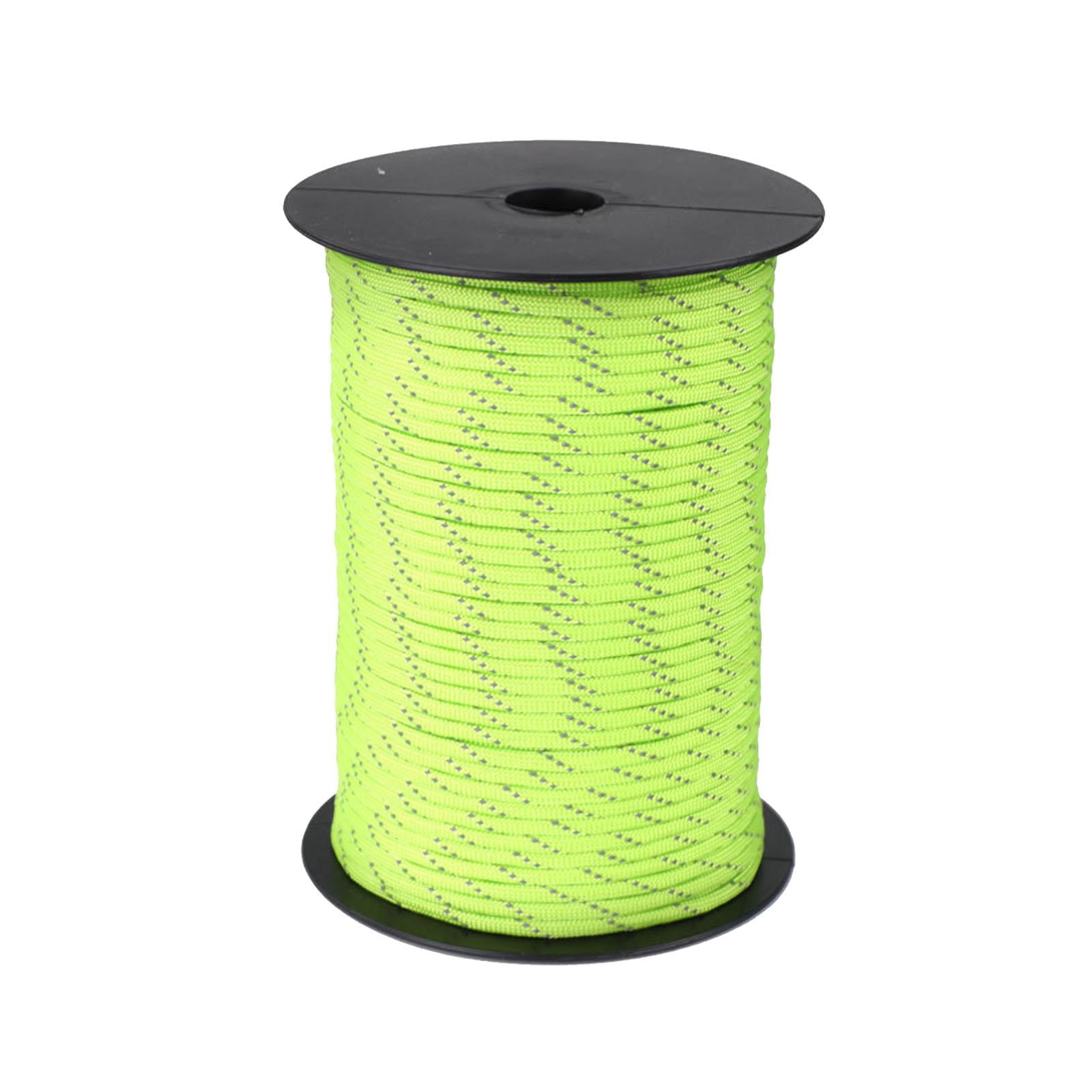 Magideal - Cuerda De Paracaídas De 328 Pies Cuerda Para Atar Para Acampar Al Aire Libre Cuerda De Supervivencia Cuerda De Lona Para Tienda De Campaña Para Jardín Verde