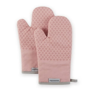 Juego De Guantes De Cocina Kitchenaid De Algodón Rosa Secado Con Asteroides