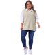 thumbnail image 2 of Agnes Orinda Conjuntos de Halloween para Mujeres Tallas Grandes Chaleco de Suéter de Punto Acanalado Cuello en V Sin Mangas Dobladillo Dividido Casual Jersey Tops de Tanque 2X Beige, 2 of 6