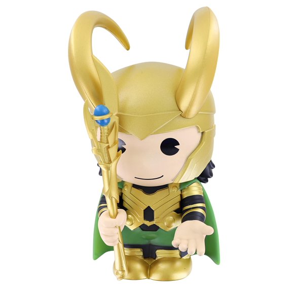 Banco figurado con monograma Marvel Loki, 20 cm, PVC importado