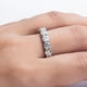 thumbnail image 3 of 18K Gold Plated Eternity Moissanite Ring - 3.2/7.0 Ct - Perfect for Brides and Weddings - Includes Certificate, 3 of 4