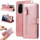 thumbnail image 4 of Funda con Cremallera para Xiaomi Poco M7 4G, Carcasa Cartera de Cuero PU con Soporte y Tarjetero, 4 of 5