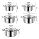 thumbnail image 3 of Set de Juego De Ollas Batería De Cocina Set 10 Pcs Acero Inoxidable, 3 of 4