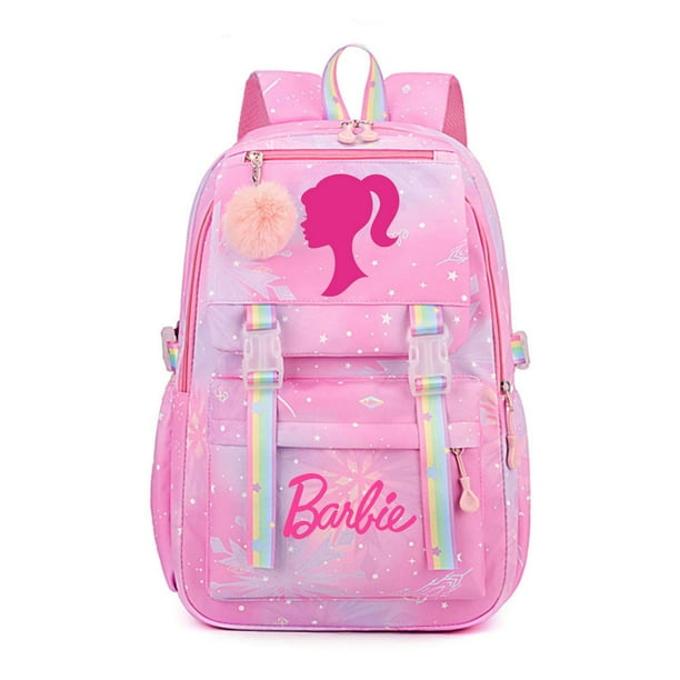 New Barbie Boy Girl Kids School Book Bags Women Bagpack Teenagers Schoolbags Canvas Travel Laptop Backpack