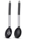 thumbnail image 1 of Juego de 2 cucharas de cocina grandes de silicona, cuchara para untar sólida antiadherente, utensilios de cocina resistentes al calor para mezclar, servir, escurrir y revolver., 1 of 5