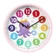 thumbnail image 3 of Reloj De Pared Para Niños Relojes Analógicos Reloj De Enseñanza Para La Escuela Aula Hogar Pulpo, 3 of 5