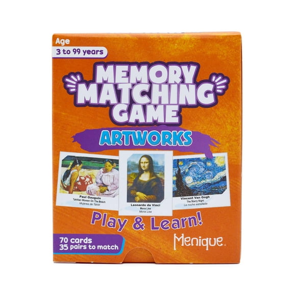 Juego de memoria de emparejamiento Menique Artworks Pinturas famosas
