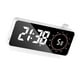thumbnail image 3 of Reloj despertador digital con 3 niveles de brillo ajustables, mini reloj con espejo y relojes electrónicos. Blanco, 3 of 5