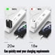 thumbnail image 4 of Bloque de carga USB C, 20 W, doble puerto, carga rápida, paquete de 2, negro, 4 of 7