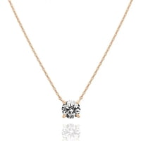 Collar Heshpaws 14K Gold Plated Crystal Cubic Zirconia Dainty Choker 1.5 Ct