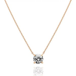 Collar Heshpaws 14K Gold Plated Crystal Cubic Zirconia Dainty Choker 1.5 Ct