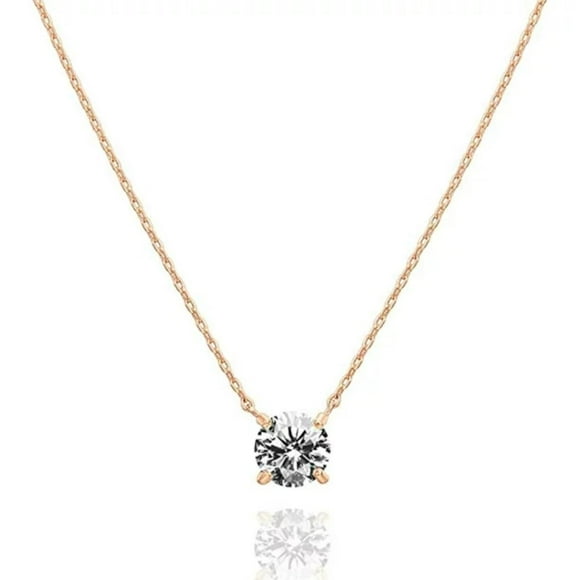 Collar HESHPAWS 14K Gold Plated Crystal Cubic Zirconia Dainty Choker 1.5 ct