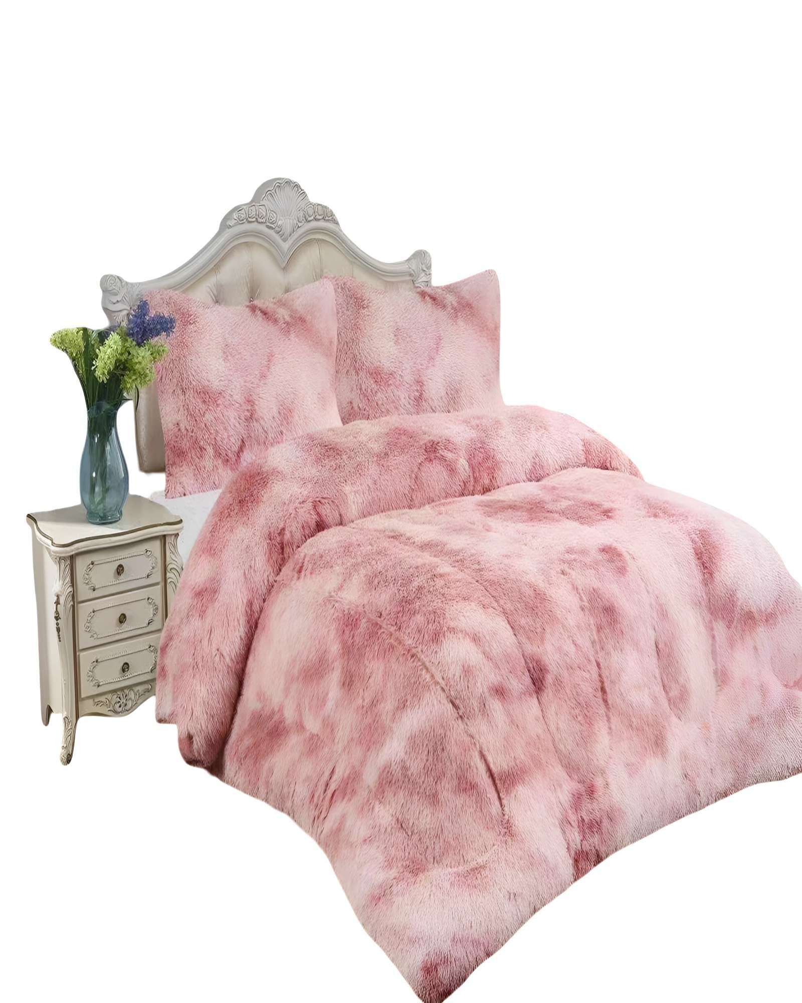 Genérico - Cobertores De Peludos Con Chiporro 2 Plazas 230X250Cm Rosa2