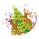 thumbnail image 5 of Mantel impermeable de Navidad para mesa redonda 1.2m Dia Catoon Deer, 5 of 5