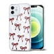 thumbnail image 1 of Funda de teléfono Svanove para iPhone 12/12 Pro, transparente, con lazo burdeos, 1 of 7