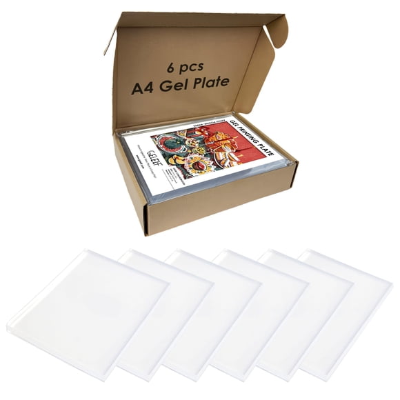 Set De Placa De Gel Para Impresión 8 X 10 Cm Paquete De 6 Placa De Gel Reutilizable