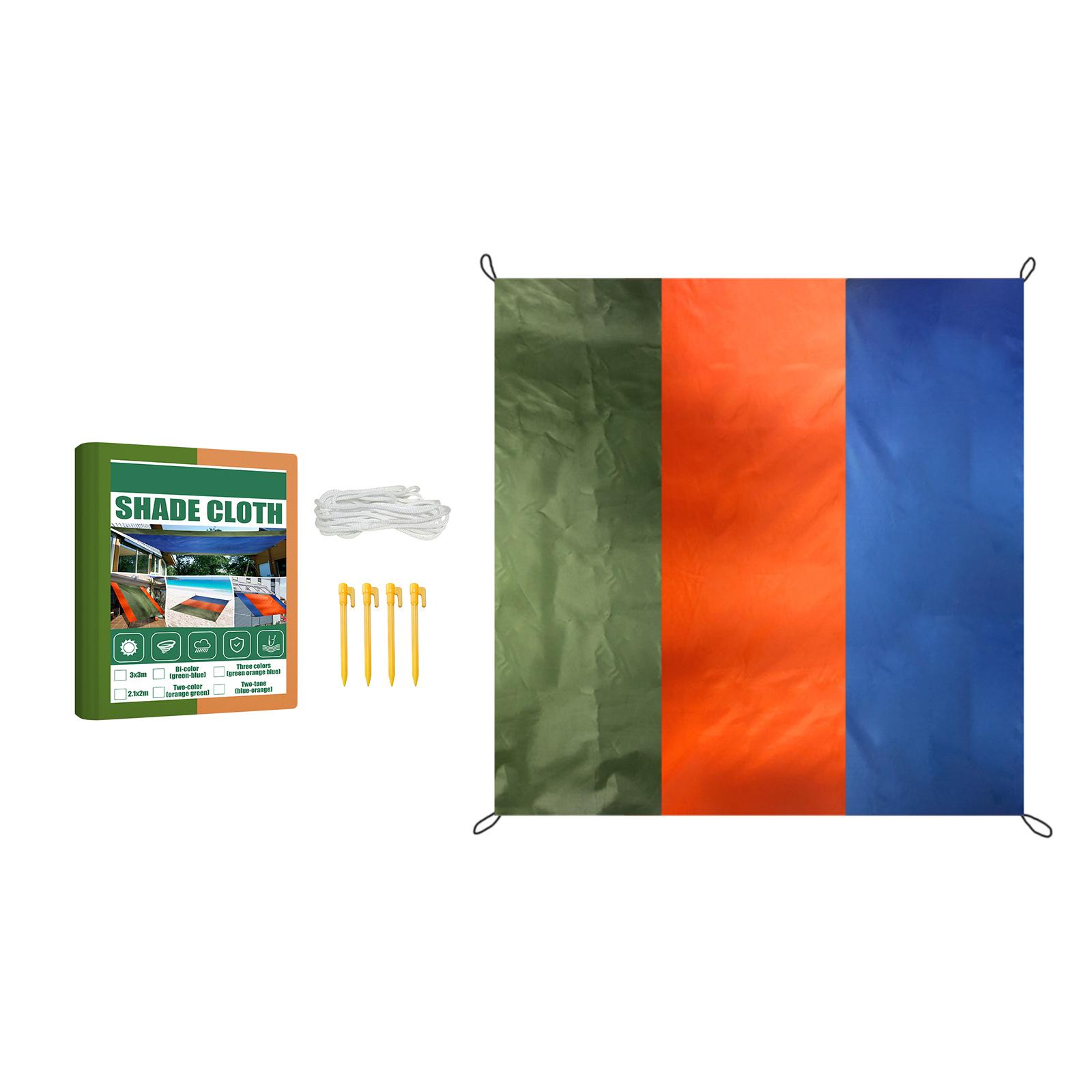 Magideal - Toldo De , Manta De Playa, De Playa Resistente A Prueba De Arena, Toldo Parasol Refugio Para Jardín, Exterior, Piscina, Patio , Verde Naranja Azul