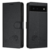 Funda Tipo Cartera Foxdock Para Google Pixel 6 Con Soporte, Ranuras, Rfid, Diseño De Gato