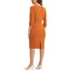 thumbnail image 3 of INSPIRE CHIC Vestido Vintage para Mujer Conjunto de Maestra para Regreso a Clases Vestido de Manga 3/4 para Trabajar Vestidos de Tubo Naranja S, 3 of 6