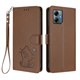 thumbnail image 1 of Motorola MOTO G Play 2025 Funda Billetera con Estampado de Gato, Marrón, 1 of 6