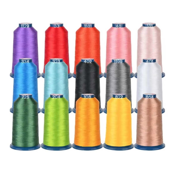 Hilo de bordado BAI 4000 m 15 colores 40WT poliéster
