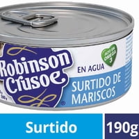 Mariscos Agua Lata Drenado 100 G - Neto 190 G Robinson Crusoe