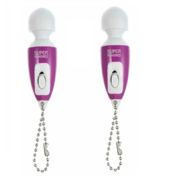 Mini masajeador Gajoin de 6,5 cm morado con llavero, paquete de 2