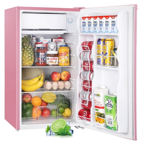 Minirefrigerador Upstreman De 90.6 Litros Con Congelador De 3.2 Pies Cúbicos, Rosa